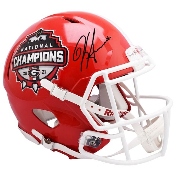 Kirby Smart Georgia Bulldogs Fanatics Authentic Autographed Riddell 2021 College Football Playoff Champions Speed Replica Helmet