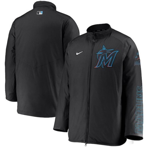 Miami Marlins Nike Authentic Collection Team Dugout Full-Zip Jacket - Black
