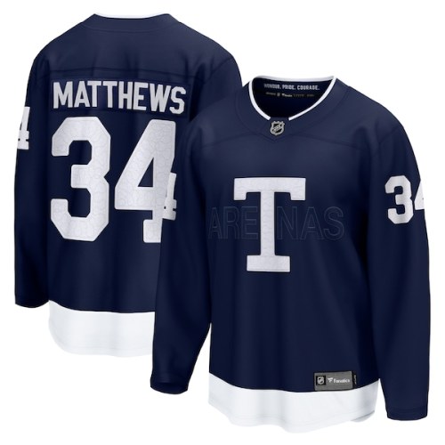 Auston Matthews Toronto Maple Leafs Fanatics Branded 2022 NHL Heritage Classic Breakaway Player Jersey - Navy