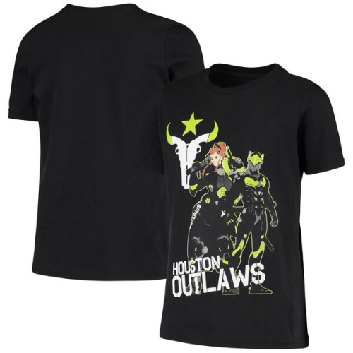 Houston Outlaws Youth Heroic T-Shirt - Black