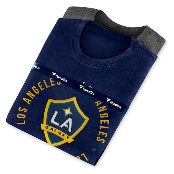 LA Galaxy Fanatics Branded Team T-Shirt Combo Set - Navy/Heathered Charcoal