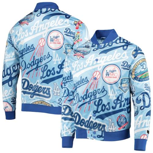 Los Angeles Dodgers Pro Standard Allover Print Satin Full-Snap Jacket - Royal