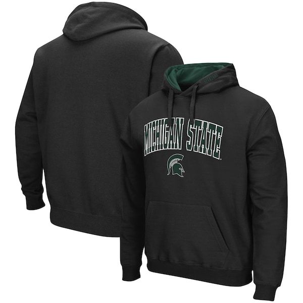 Michigan State Spartans Colosseum Arch & Logo 3.0 Pullover Hoodie - Black
