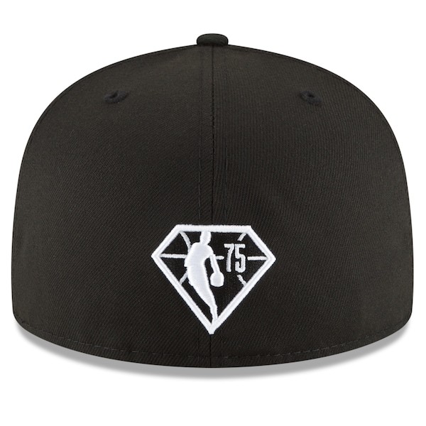 Brooklyn Nets New Era Back Half Team 59FIFTY Fitted Hat - Black