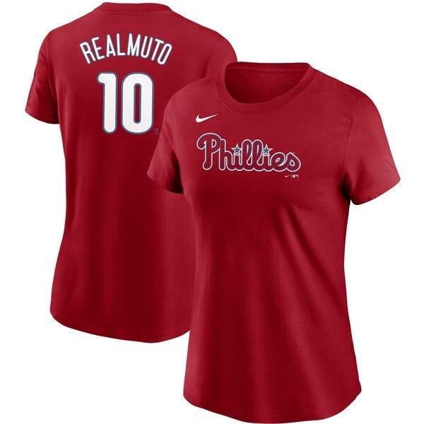 JT Realmuto Philadelphia Phillies Nike Women's Name & Number T-Shirt - Red