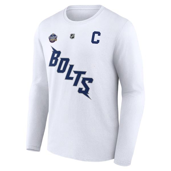 Steven Stamkos Tampa Bay Lightning Fanatics Branded 2022 NHL Stadium Series Name & Number Long Sleeve T-Shirt - White