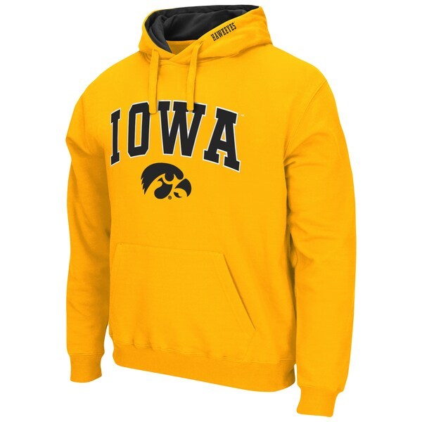 Iowa Hawkeyes Colosseum Arch & Logo 3.0 Pullover Hoodie - Gold