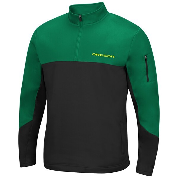 Oregon Ducks Colosseum Triple Dog Dare Quarter-Zip Jacket - Green/Black