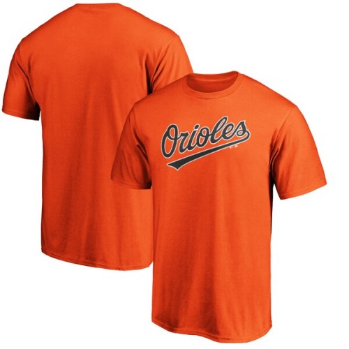 Baltimore Orioles Fanatics Branded Official Wordmark Logo T-Shirt - Orange