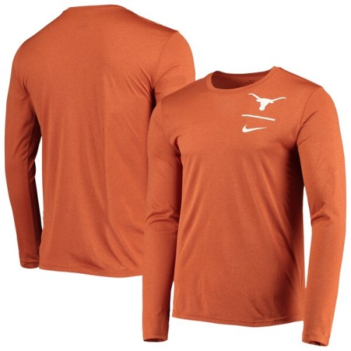 Texas Longhorns Nike Logo Stack Legend Performance Long Sleeve T-Shirt - Texas Orange