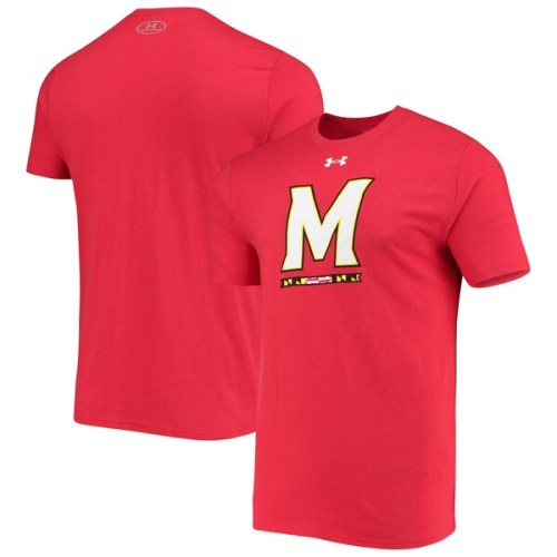 Maryland Terrapins Under Armour School Logo Performance Cotton T-Shirt - Red