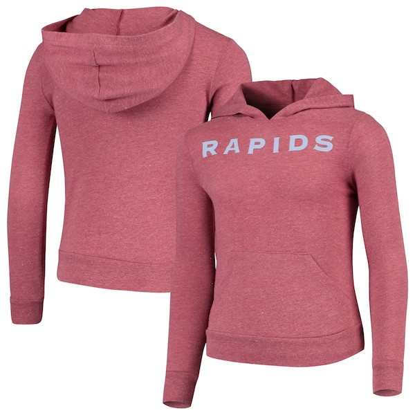 Colorado Rapids 5th & Ocean by New Era Girls Youth Tri-Blend Pullover Hoodie - Burgundy