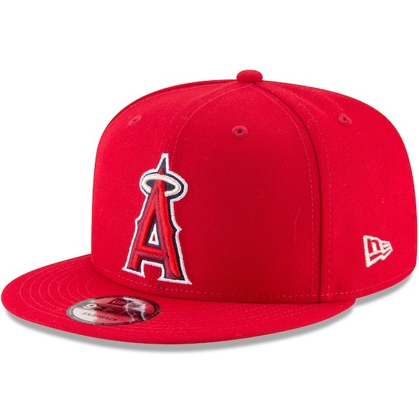 Los Angeles Angels New Era Team Color 9FIFTY Snapback Hat - Red