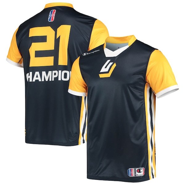 Jazz Gaming Champion Authentic Jersey V-Neck T-Shirt - Navy/Gold