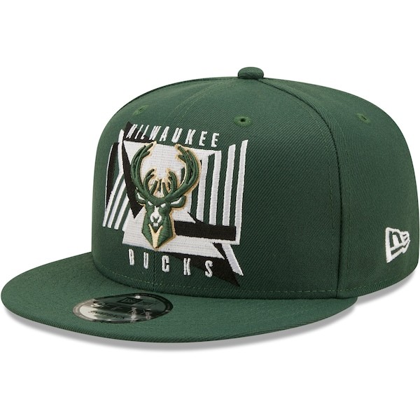 Milwaukee Bucks New Era Shapes 9FIFTY Snapback Hat - Hunter Green