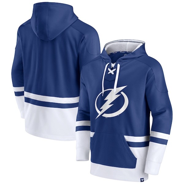 Tampa Bay Lightning Fanatics Branded First Battle Power Play Pullover Hoodie - Blue