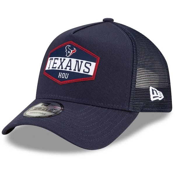 Houston Texans New Era Hex Flow A-Frame 9FORTY Snapback Hat - Navy