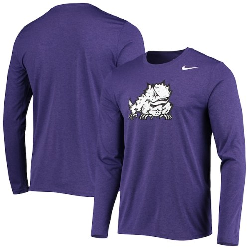 TCU Horned Frogs Nike School Logo Legend Performance Long Sleeve T-Shirt - Purple