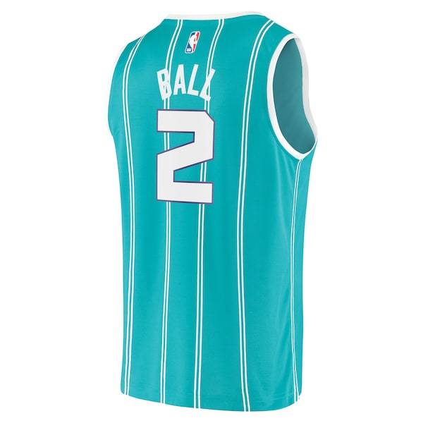 LaMelo Ball Charlotte Hornets Fanatics Branded Youth 2020 NBA Draft First Round Pick Fast Break Replica Jersey Teal - Icon Edition