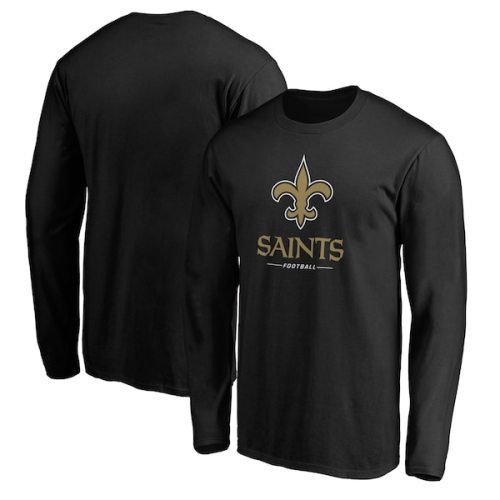 New Orleans Saints Fanatics Branded Team Lockup Long Sleeve T-Shirt - Black