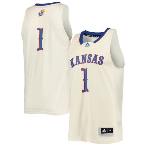 #1 Kansas Jayhawks adidas Swingman Basketball Jersey - Cream