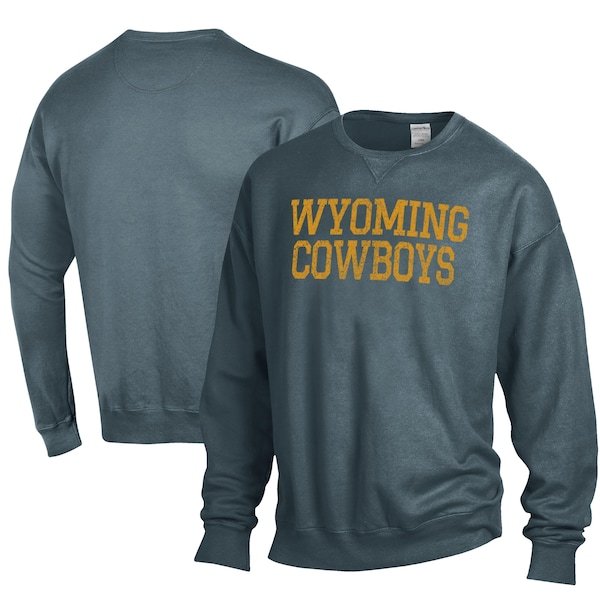 Wyoming Cowboys ComfortWash Garment Dyed Fleece Crewneck Pullover Sweatshirt - Steel