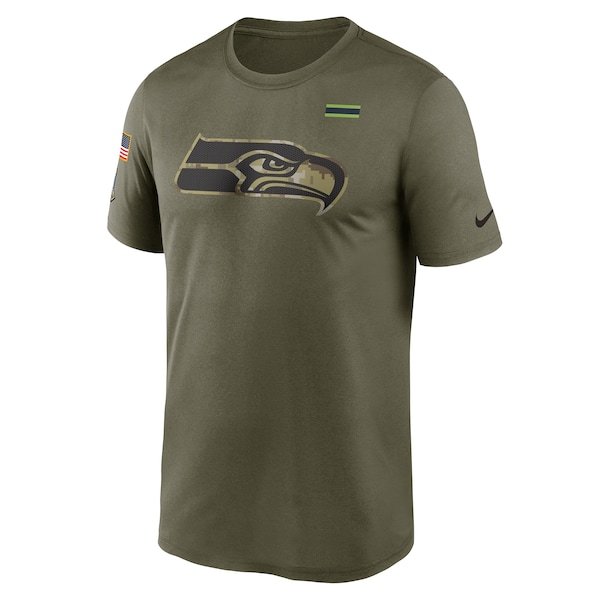 Seattle Seahawks Nike 2021 Salute To Service Legend Performance T-Shirt - Olive