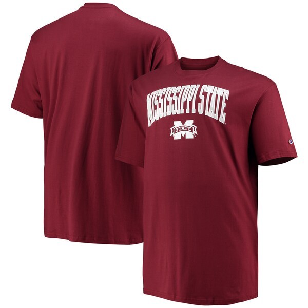 Mississippi State Bulldogs Champion Big & Tall Arch Over Wordmark T-Shirt - Maroon