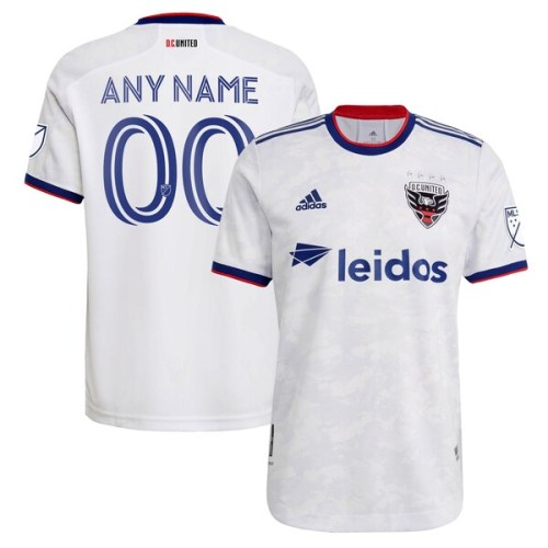 D.C. United adidas 2021 The Marble Authentic Custom Jersey - White