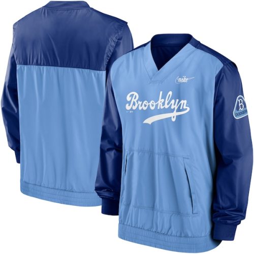 Los Angeles Dodgers Nike Cooperstown Collection V-Neck Pullover Top - Royal/Light Blue