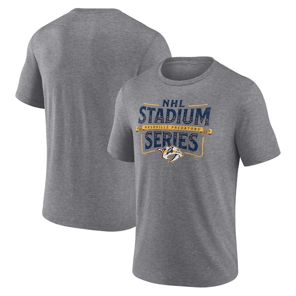 Nashville Predators Fanatics Branded 2022 NHL Stadium Series Vintage Tri-Blend T-Shirt - Heathered Gray