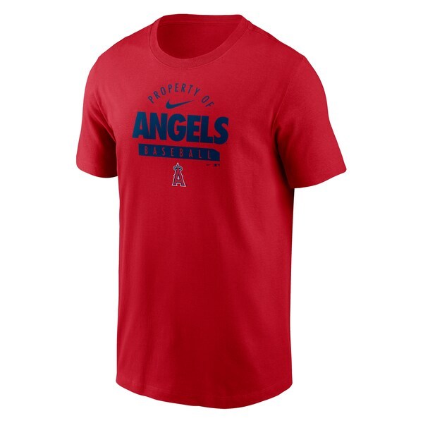 Los Angeles Angels Nike Primetime Property Of Practice T-Shirt - Red
