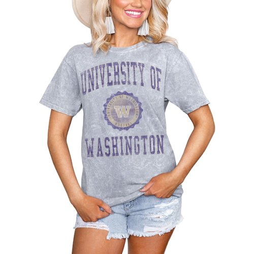 Washington Huskies Women's Seal of Approval Snow Wash T-Shirt - Gray