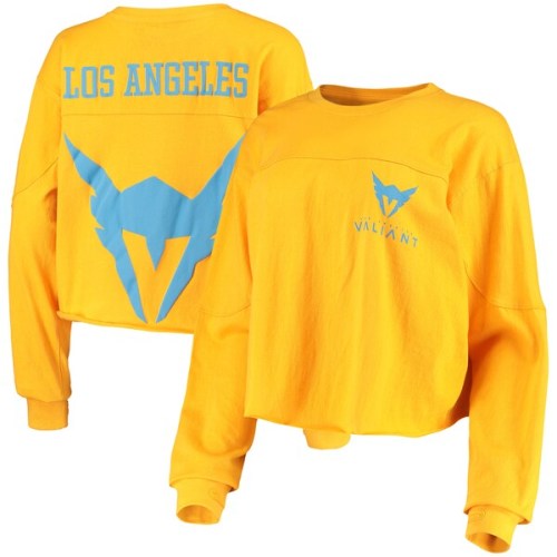 Los Angeles Valiant G-III 4Her by Carl Banks Women's Spirit Long Sleeve T-Shirt - Gold