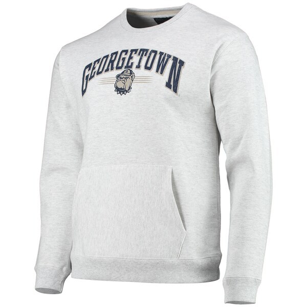 Georgetown Hoyas League Collegiate Wear Upperclassman Pocket Pullover Sweatshirt - Heathered Gray