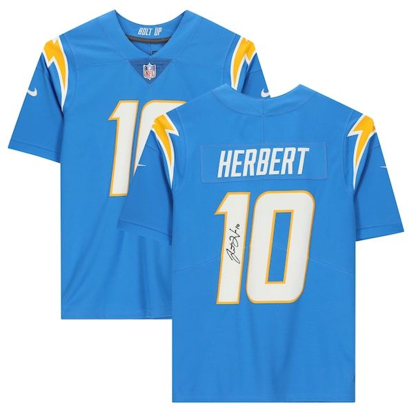Justin Herbert Los Angeles Chargers Fanatics Authentic Autographed Powder Blue Nike Limited Jersey