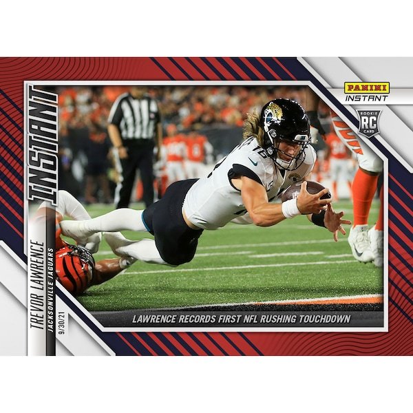 Trevor Lawrence Jacksonville Jaguars Fanatics Exclusive Parallel Panini Instant 1st Rushing Touchdown Single Rookie Trading Card - Limited Edition of 99