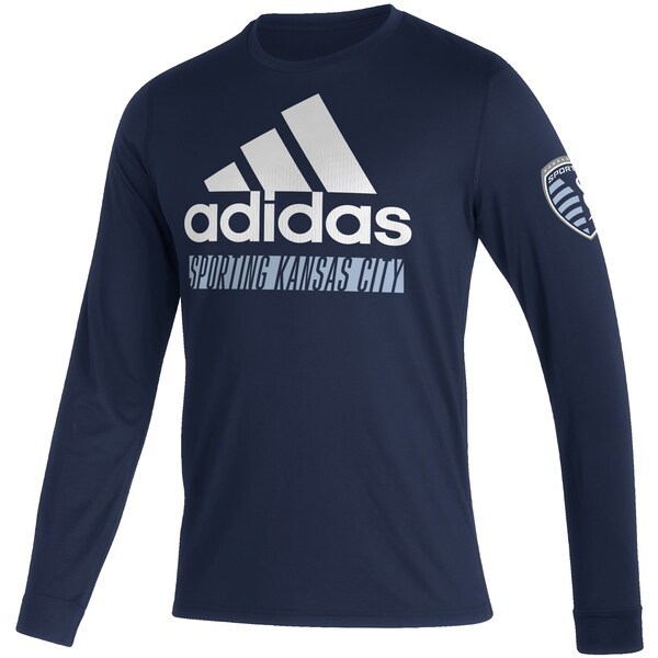 Sporting Kansas City adidas Vintage Performance Long Sleeve T-Shirt - Navy