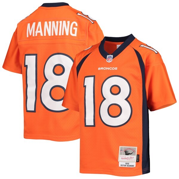 Peyton Manning Denver Broncos Mitchell & Ness Youth 2015 Retired Player Legacy Jersey - Orange