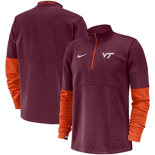 Virginia Tech Hokies Nike Coaches Quarter-Zip Performance Jacket - Maroon