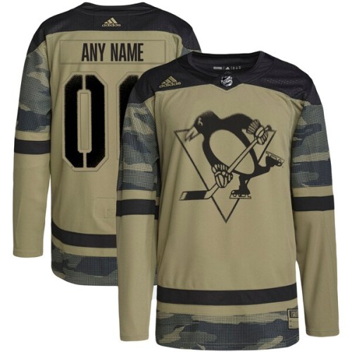 Pittsburgh Penguins adidas Military Appreciation Team Authentic Custom Practice Jersey - Camo