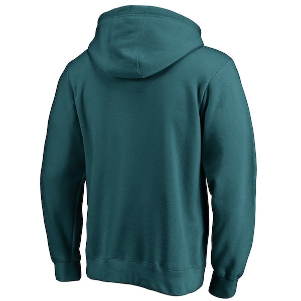 Philadelphia Eagles Fanatics Branded Team Lockup Pullover Hoodie - Midnight Green