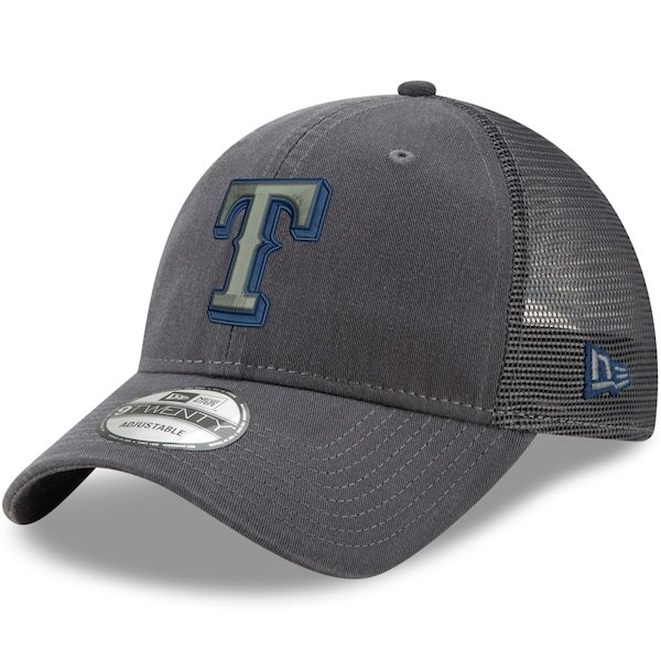 Texas Rangers New Era Velocity Trucker 9TWENTY Adjustable Hat - Graphite