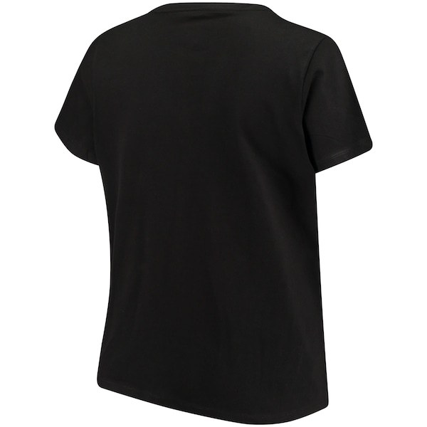 Ohio State Buckeyes Women's Plus Size Primary Logo V-Neck T-Shirt- Black