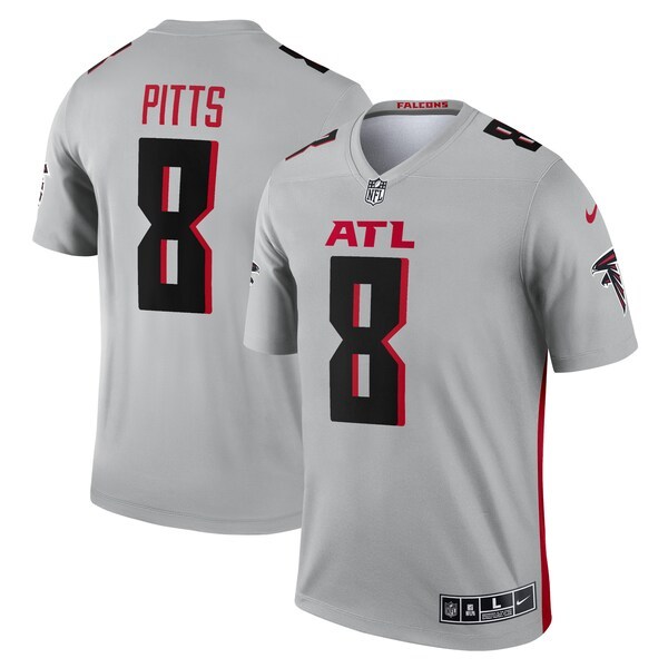 Kyle Pitts Atlanta Falcons Nike Inverted Legend Jersey - Silver
