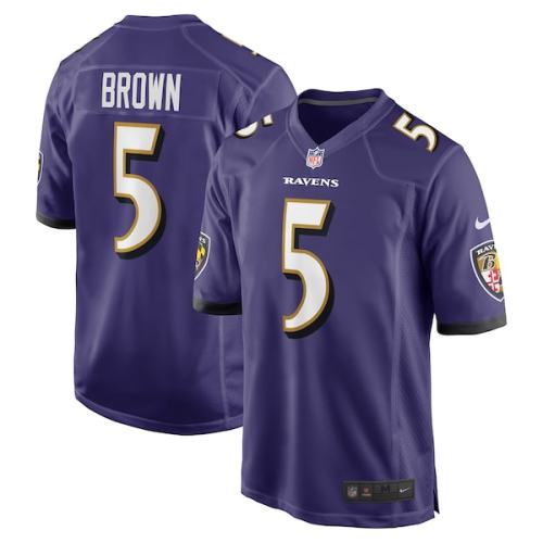 Marquise Brown Baltimore Ravens Nike Game Player Jersey - Purple