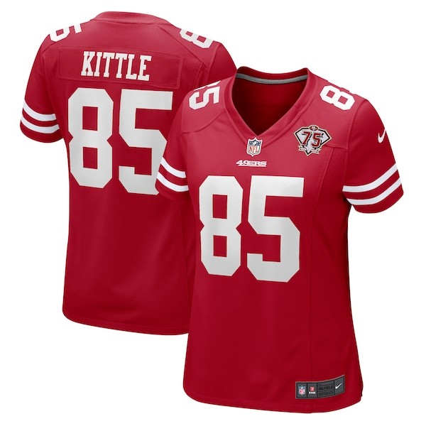 George Kittle San Francisco 49ers Nike Women's 75th Anniversary Game Player Jersey - Scarlet