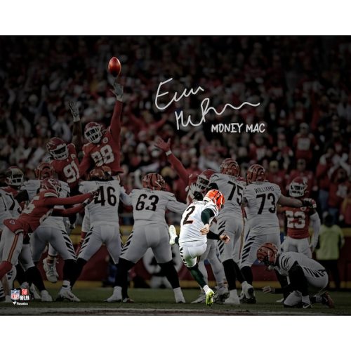 Evan McPherson Cincinnati Bengals Fanatics Authentic Autographed 16" x 20" Game-Winning Kick vs. Chiefs Photograph with "Money Mac" Inscription