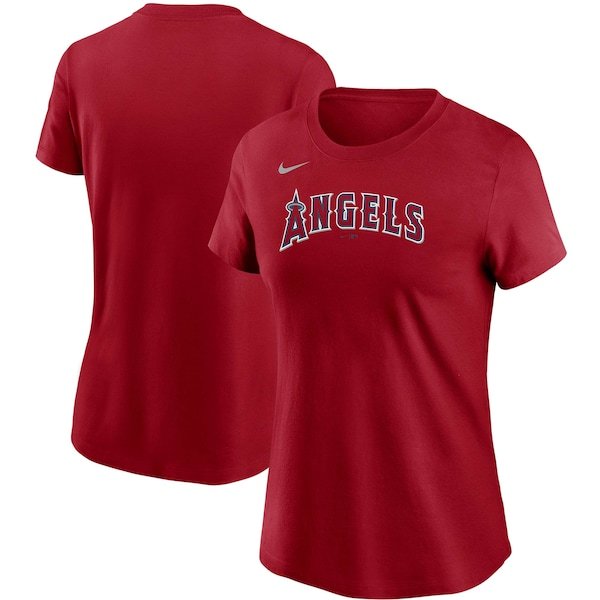 Los Angeles Angels Nike Women's Wordmark T-Shirt - Red