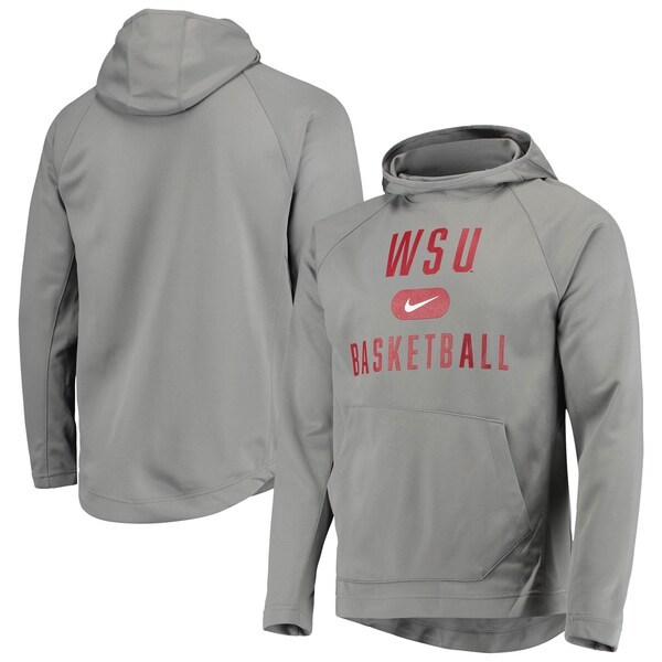 Washington State Cougars Nike Spotlight Performance Raglan Pullover Hoodie - Charcoal